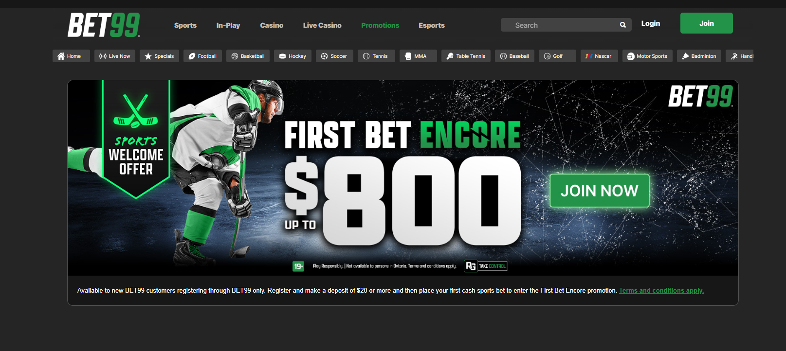 Bet99 First Bet Encore